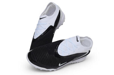 Nike Phantom 6 Elite Low TF Artificial Turf Soccer Shoes - White/White/Black