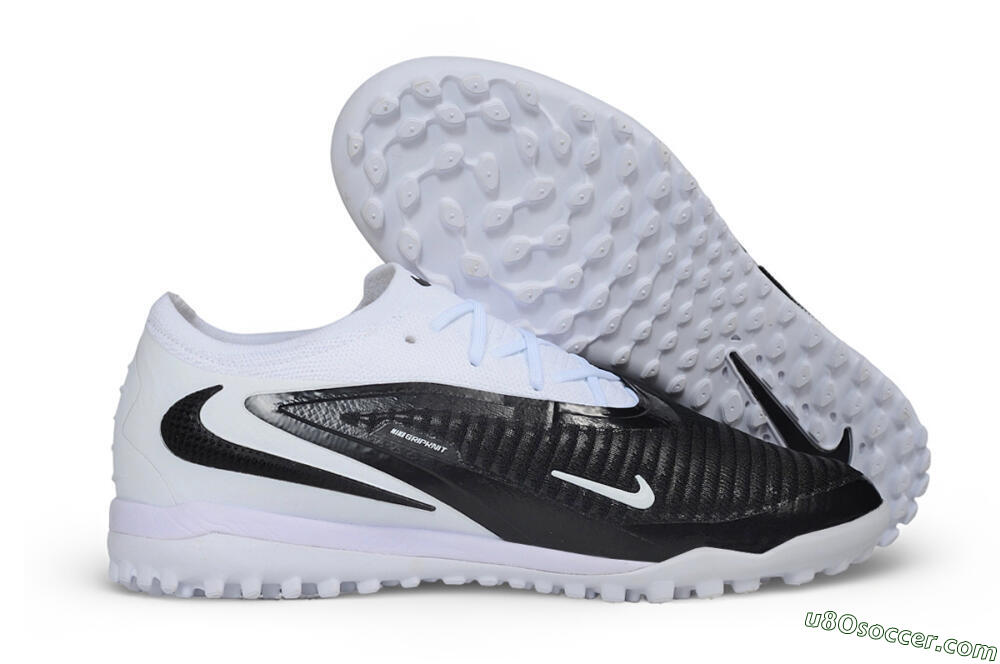 Nike Phantom 6 Elite Low TF Artificial Turf Soccer Shoes - White/White/Black 1