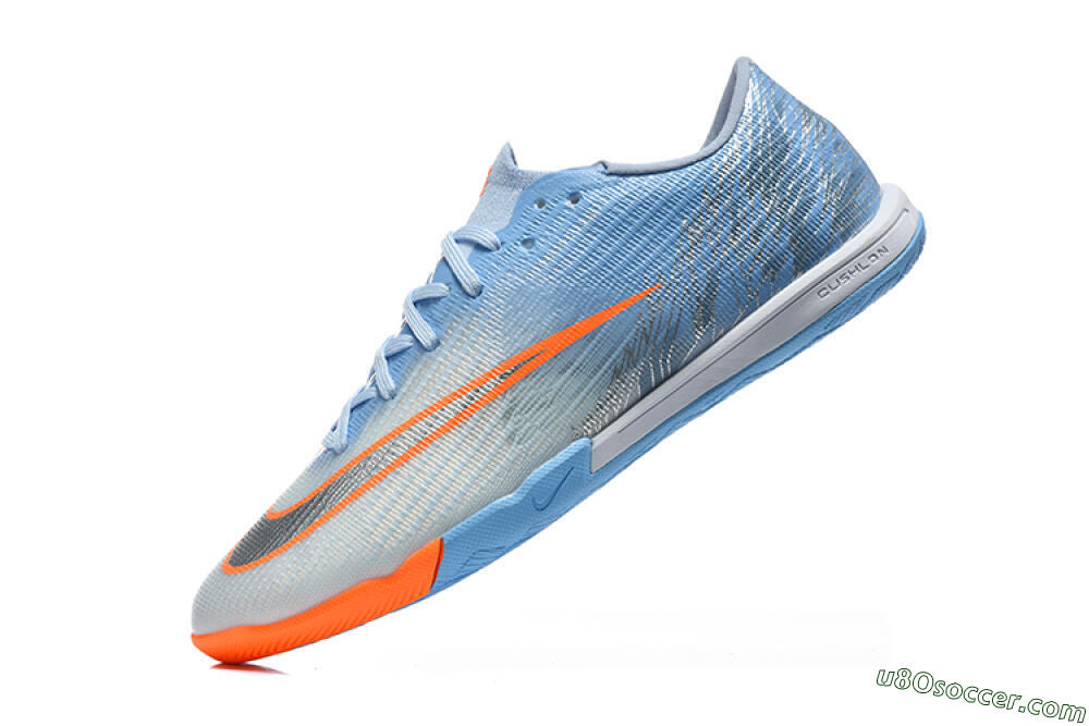 Nike Air Zoom Mercurial Superfly 11 Elite IC Indoor & Futsal Soccer Shoes - Blue/Sky Blue/Bright Orange 8