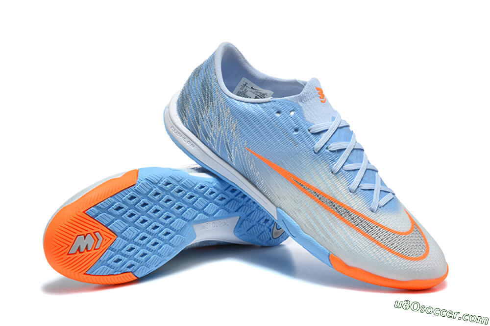 Nike Air Zoom Mercurial Superfly 11 Elite IC Indoor & Futsal Soccer Shoes - Blue/Sky Blue/Bright Orange 4