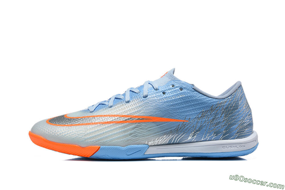 Nike Air Zoom Mercurial Superfly 11 Elite IC Indoor & Futsal Soccer Shoes - Blue/Sky Blue/Bright Orange 2