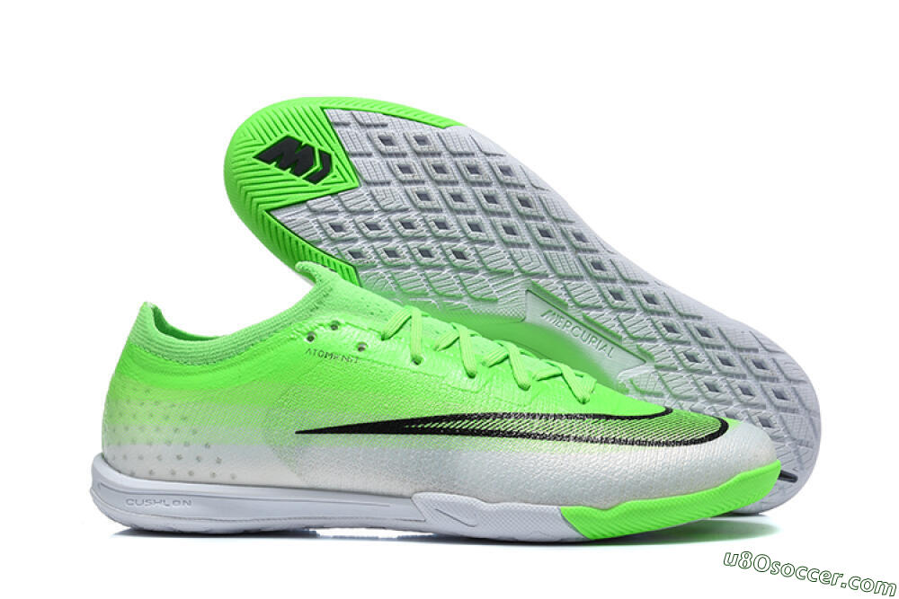 Nike Air Zoom Mercurial Vapor 17 Elite IC Indoor & Futsal Soccer Shoes - Green/Electric Green/Metallic Silver 1