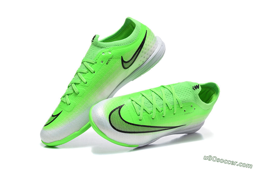 Nike Air Zoom Mercurial Vapor 17 Elite IC Indoor & Futsal Soccer Shoes - Green/Electric Green/Metallic Silver 6