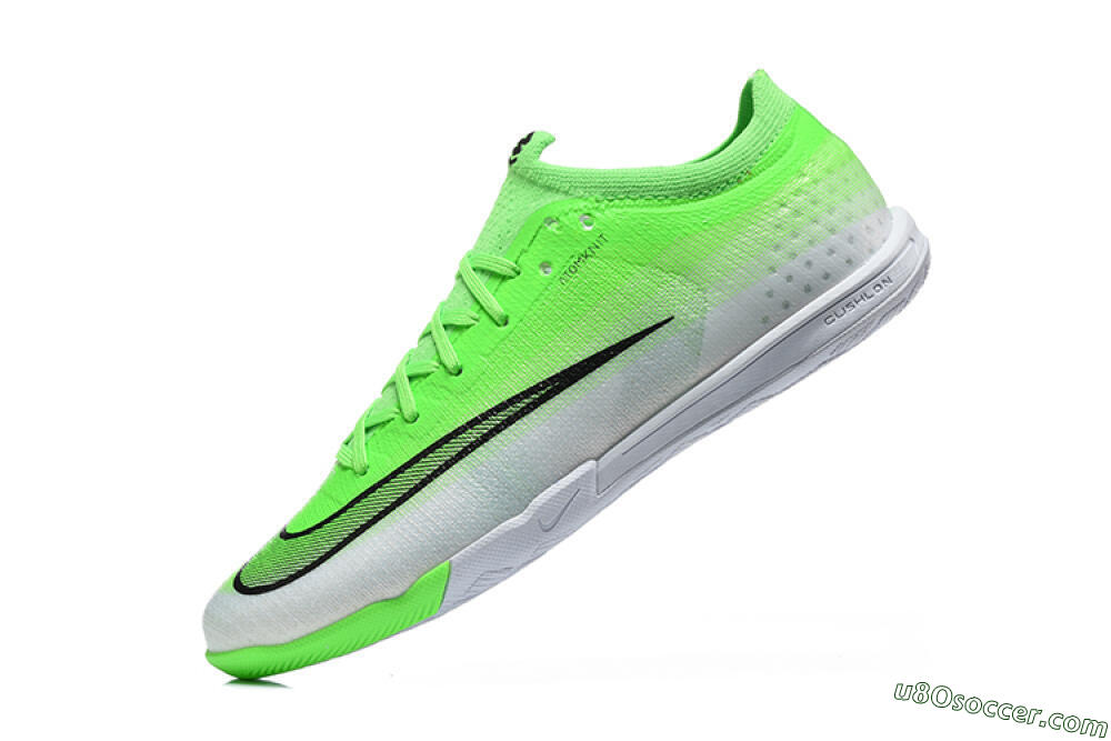 Nike Air Zoom Mercurial Vapor 17 Elite IC Indoor & Futsal Soccer Shoes - Green/Electric Green/Metallic Silver 8