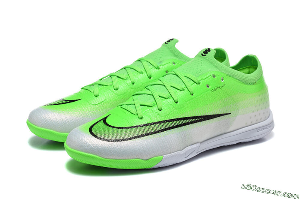 Nike Air Zoom Mercurial Vapor 17 Elite IC Indoor & Futsal Soccer Shoes - Green/Electric Green/Metallic Silver 5