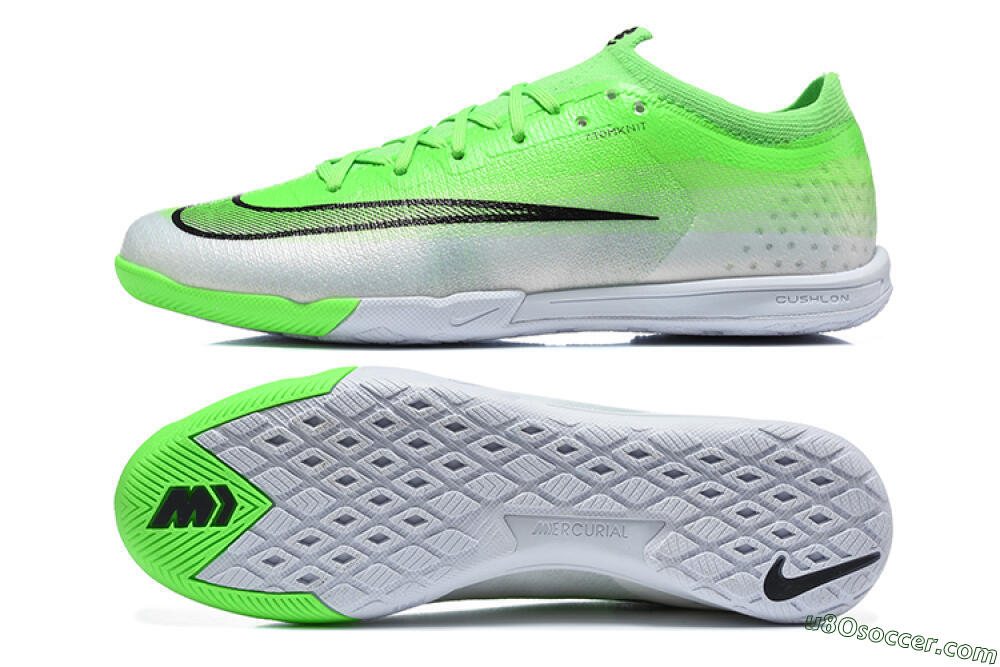 Nike Air Zoom Mercurial Vapor 17 Elite IC Indoor & Futsal Soccer Shoes - Green/Electric Green/Metallic Silver 0