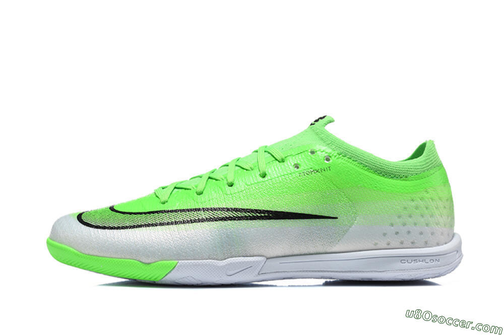 Nike Air Zoom Mercurial Vapor 17 Elite IC Indoor & Futsal Soccer Shoes - Green/Electric Green/Metallic Silver 2