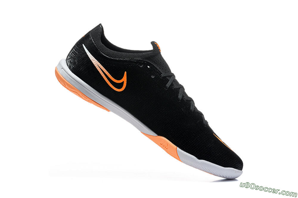 Nike Air Zoom Mercurial Vapor 17 Elite IC Indoor & Futsal Soccer Shoes - Black/Black/Bright Orange 7