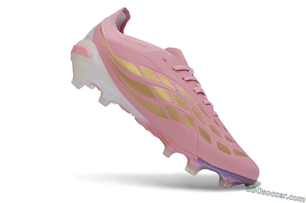 Adidas Predator 26 Elite FG Firm Ground Soccer Cleats - Pink/Bliss Pink/Off White 5