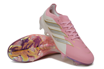 Adidas Predator 26 Elite FG Firm Ground Soccer Cleats - Pink/Bliss Pink/Off White