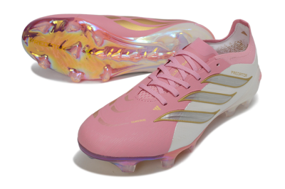 Adidas Predator 26 Elite FG Firm Ground Soccer Cleats - Pink/Bliss Pink/Off White