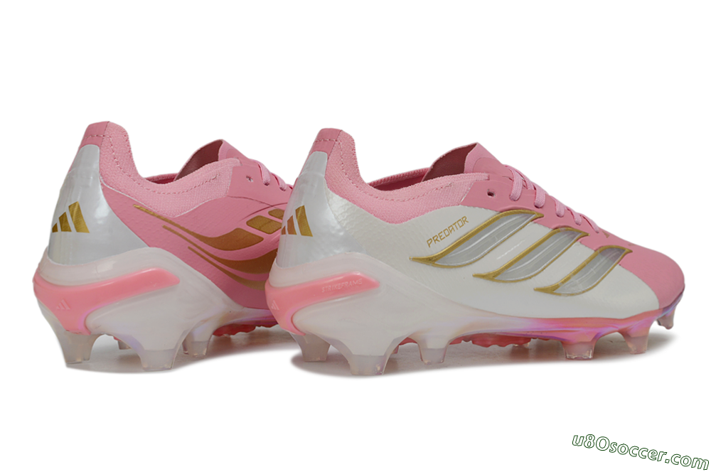 Adidas Predator 26 Elite FG Firm Ground Soccer Cleats - Pink/Bliss Pink/Off White 7