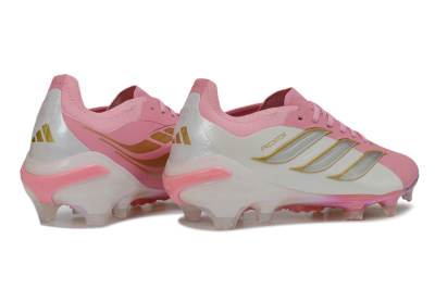 Adidas Predator 26 Elite FG Firm Ground Soccer Cleats - Pink/Bliss Pink/Off White