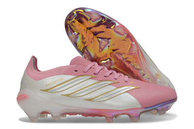 Adidas Predator 26 Elite FG Firm Ground Soccer Cleats - Pink/Bliss Pink/Off White