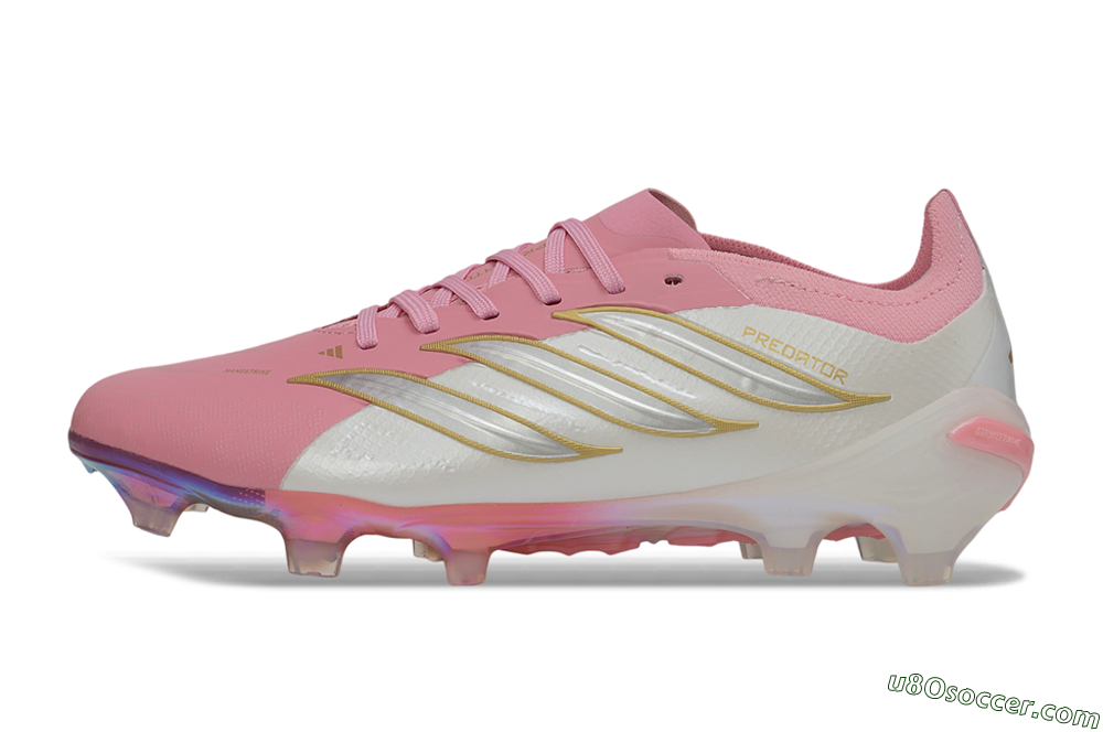 Adidas Predator 26 Elite FG Firm Ground Soccer Cleats - Pink/Bliss Pink/Off White 2