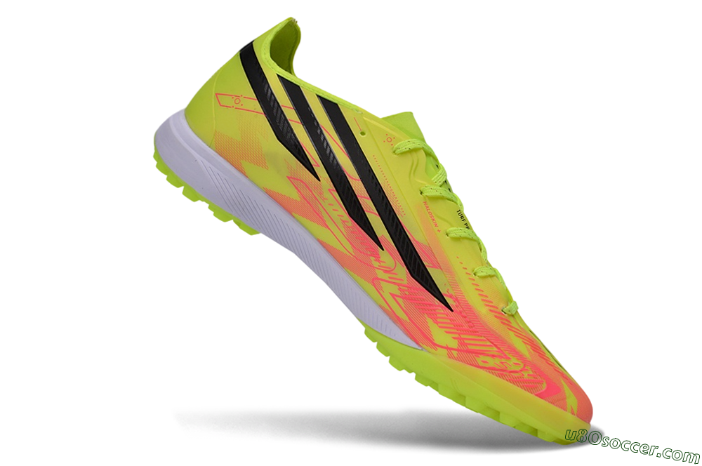 Adidas F50 Pro TF Artificial Turf Soccer Shoes - Yellow/Solar Yellow/Lucid Pink 5
