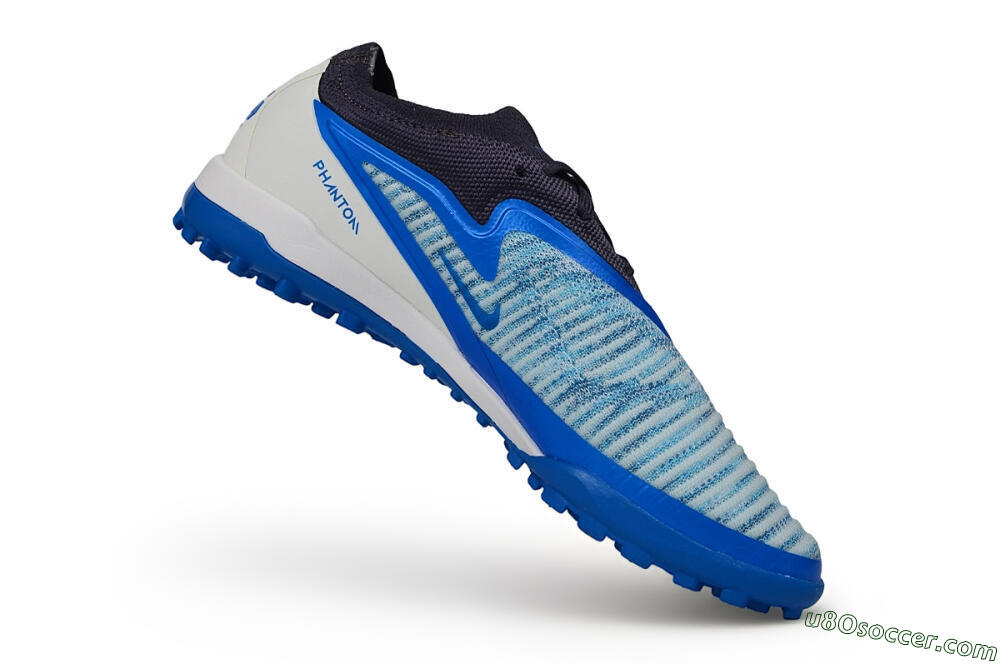 Nike Phantom 6 Elite Low TF Artificial Turf Soccer Shoes - Blue/Royal Blue/Off White 4