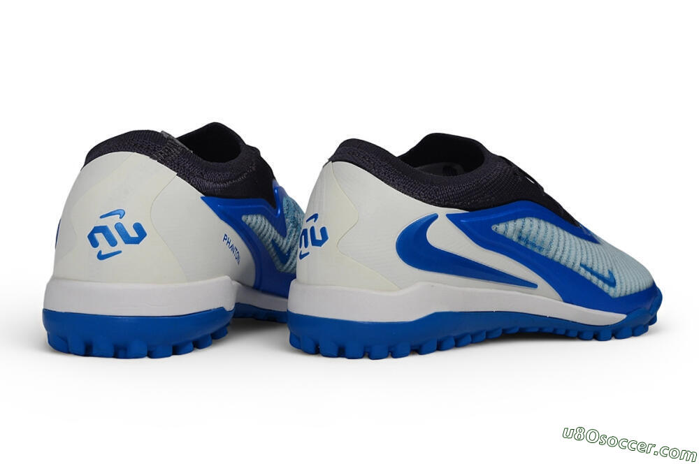 Nike Phantom 6 Elite Low TF Artificial Turf Soccer Shoes - Blue/Royal Blue/Off White 6