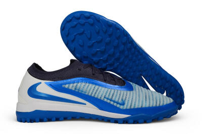 Nike Phantom 6 Elite Low TF Artificial Turf Soccer Shoes - Blue/Royal Blue/Off White