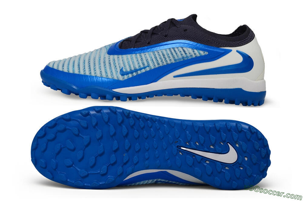 Nike Phantom 6 Elite Low TF Artificial Turf Soccer Shoes - Blue/Royal Blue/Off White 0