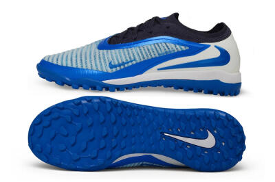 Nike Phantom 6 Elite Low TF Artificial Turf Soccer Shoes - Blue/Royal Blue/Off White