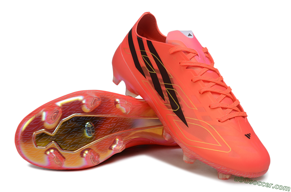 Adidas F50 Hyperfast Elite FG Firm Ground Soccer Cleats - Orange/Solar Red/Black 3