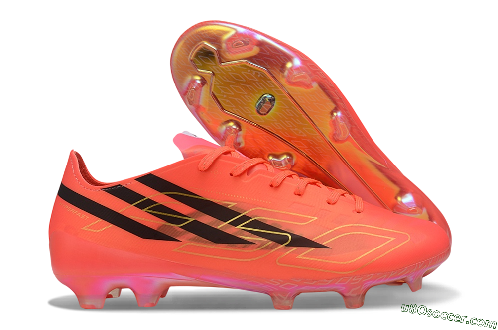 Adidas F50 Hyperfast Elite FG Firm Ground Soccer Cleats - Orange/Solar Red/Black 1