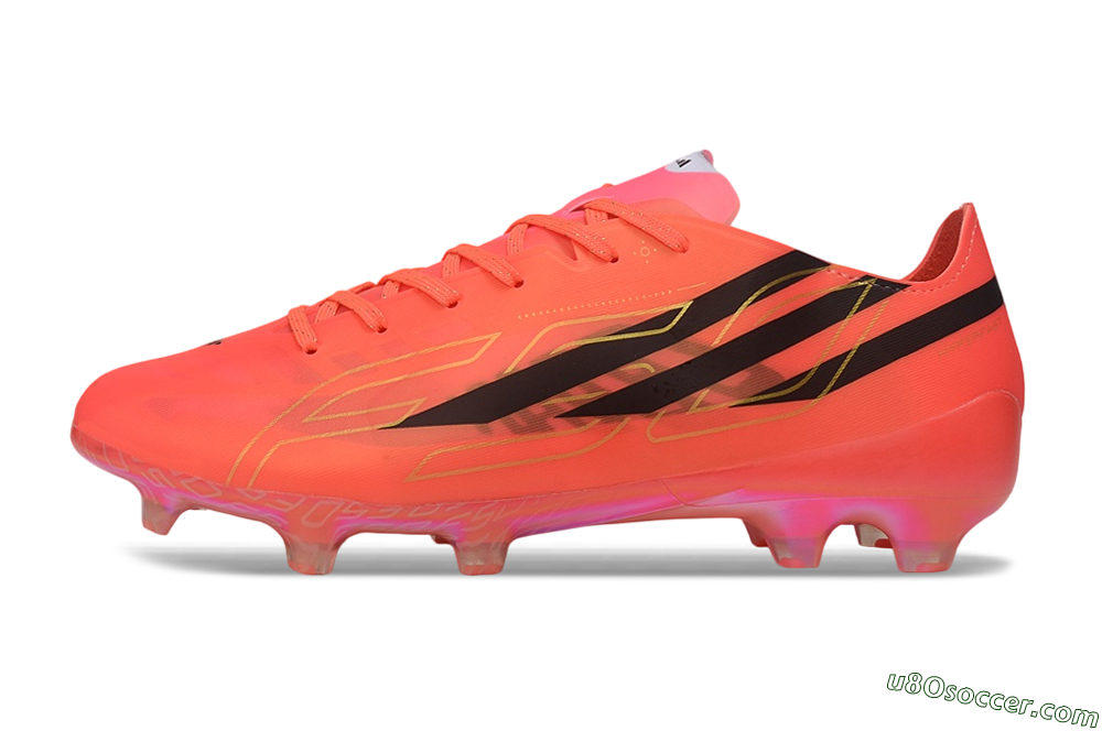 Adidas F50 Hyperfast Elite FG Firm Ground Soccer Cleats - Orange/Solar Red/Black 2