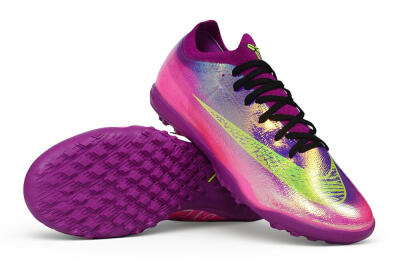 Nike Air Zoom Mercurial Vapor 17 Elite TF Artificial Turf Soccer Shoes - Purple/Berry/Volt
