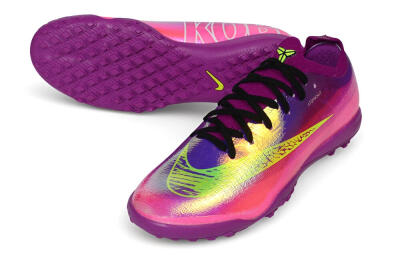 Nike Air Zoom Mercurial Vapor 17 Elite TF Artificial Turf Soccer Shoes - Purple/Berry/Volt