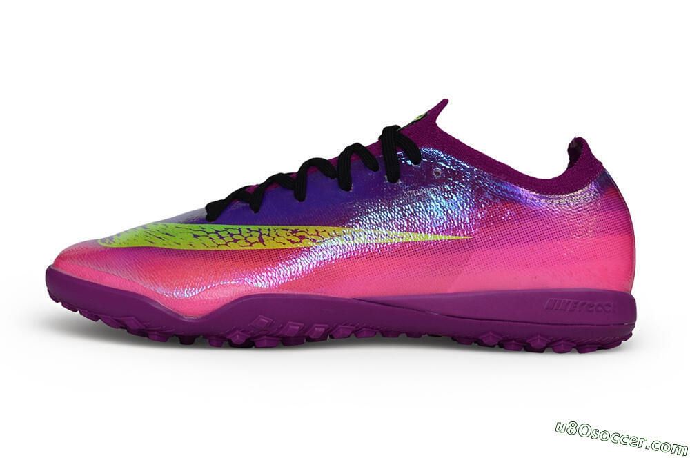 Nike Air Zoom Mercurial Vapor 17 Elite TF Artificial Turf Soccer Shoes - Purple/Berry/Volt 2