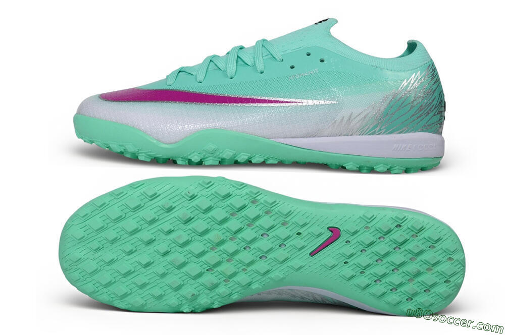 Nike Air Zoom Mercurial Vapor 17 Elite TF Artificial Turf Soccer Shoes - Green/Mint Foam/Fuchsia Dream 0