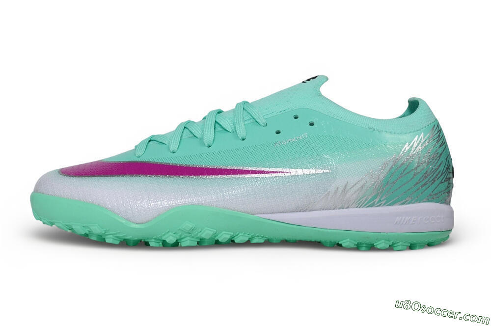 Nike Air Zoom Mercurial Vapor 17 Elite TF Artificial Turf Soccer Shoes - Green/Mint Foam/Fuchsia Dream 2