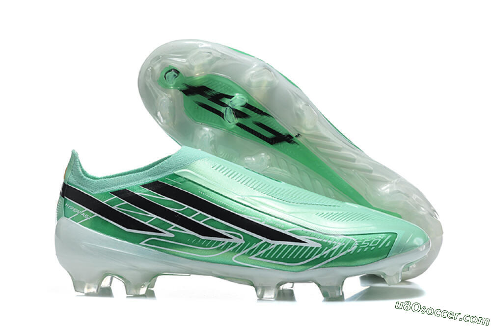 Adidas F50 Hyperfast Elite Laceless FG Firm Ground Soccer Cleats - Green/Mint Green/Core Black 1