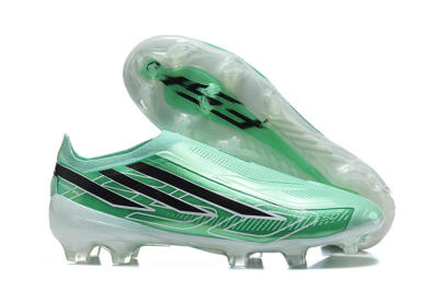Adidas F50 Hyperfast Elite Laceless FG Firm Ground Soccer Cleats - Green/Mint Green/Core Black