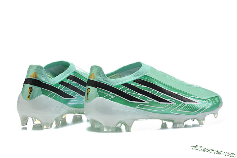 Adidas F50 Hyperfast Elite Laceless FG Firm Ground Soccer Cleats - Green/Mint Green/Core Black 5