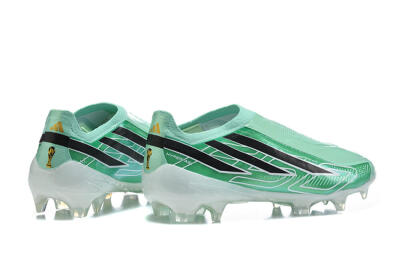 Adidas F50 Hyperfast Elite Laceless FG Firm Ground Soccer Cleats - Green/Mint Green/Core Black