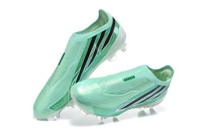Adidas F50 Hyperfast Elite Laceless FG Firm Ground Soccer Cleats - Green/Mint Green/Core Black