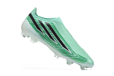 Adidas F50 Hyperfast Elite Laceless FG Firm Ground Soccer Cleats - Green/Mint Green/Core Black