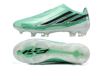 Adidas F50 Hyperfast Elite Laceless FG Firm Ground Soccer Cleats - Green/Mint Green/Core Black