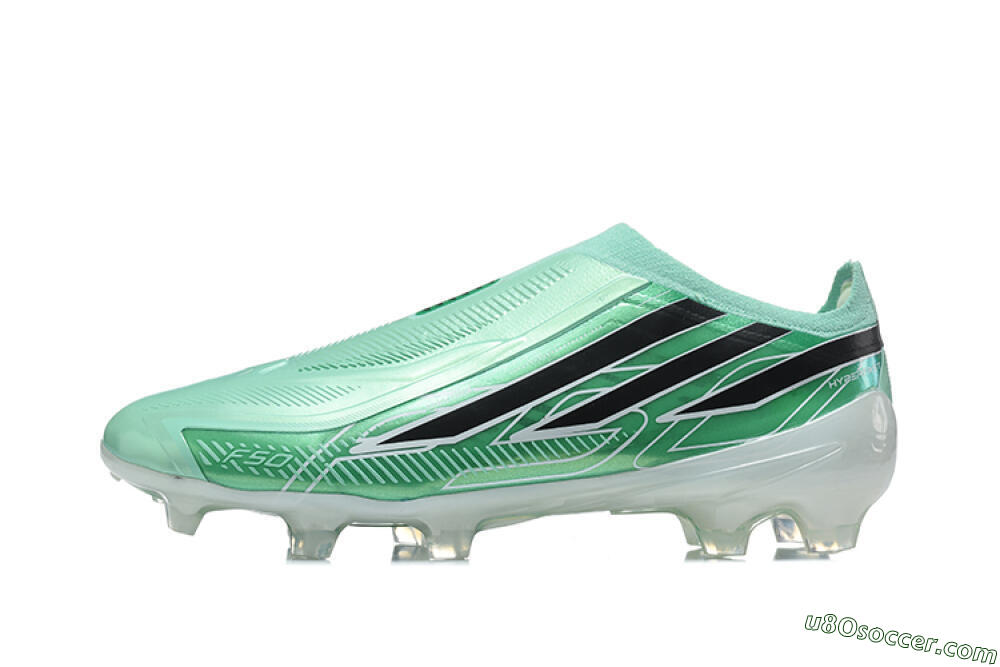 Adidas F50 Hyperfast Elite Laceless FG Firm Ground Soccer Cleats - Green/Mint Green/Core Black 2