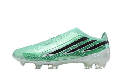 Adidas F50 Hyperfast Elite Laceless FG Firm Ground Soccer Cleats - Green/Mint Green/Core Black