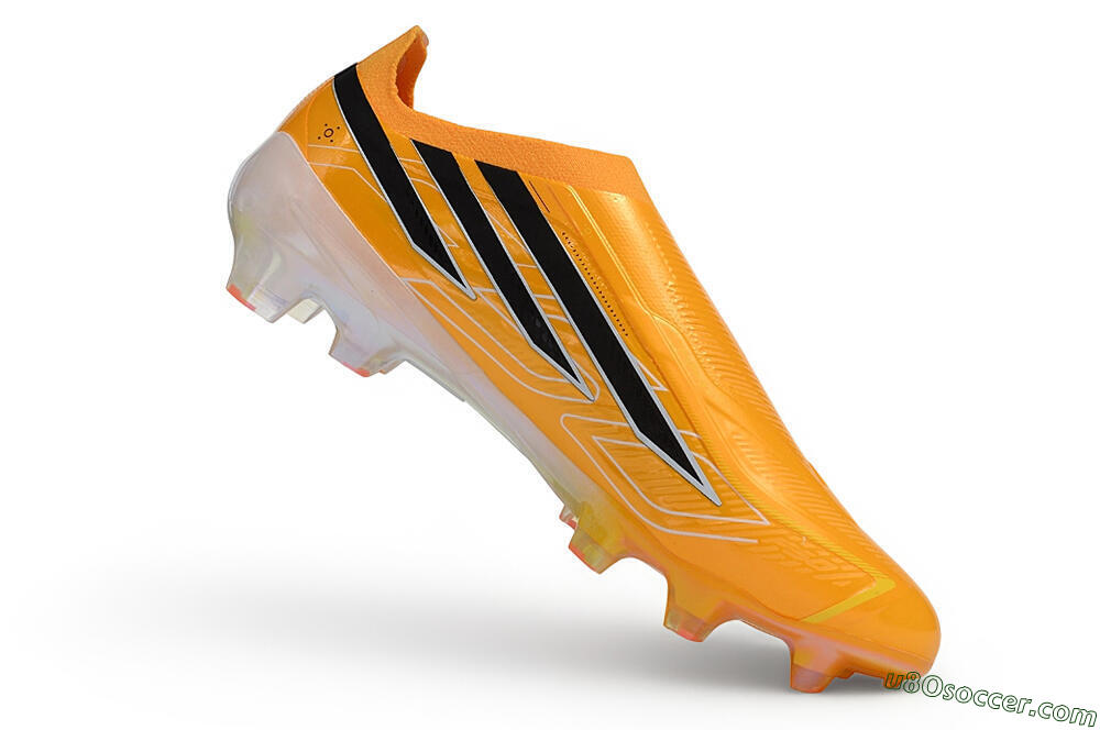 Adidas F50 Hyperfast Elite Laceless FG Firm Ground Soccer Cleats - Orange/Solar Gold/Core Black 5