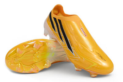 Adidas F50 Hyperfast Elite Laceless FG Firm Ground Soccer Cleats - Orange/Solar Gold/Core Black