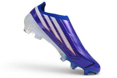 Adidas F50 Hyperfast Elite Laceless FG Firm Ground Soccer Cleats - Blue/Lucid Blue/Solar Red