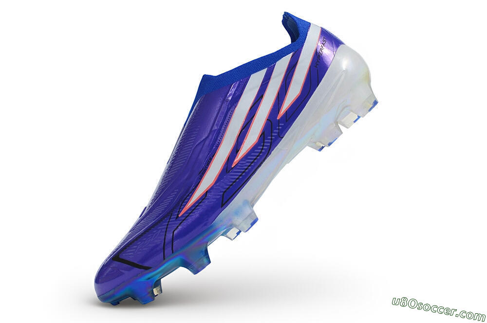 Adidas F50 Hyperfast Elite Laceless FG Firm Ground Soccer Cleats - Blue/Lucid Blue/Solar Red 6