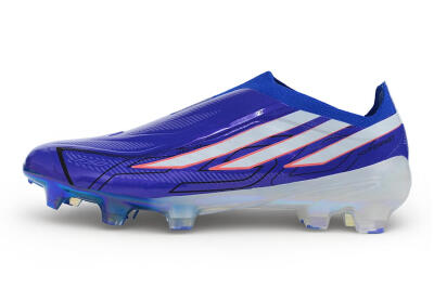 Adidas F50 Hyperfast Elite Laceless FG Firm Ground Soccer Cleats - Blue/Lucid Blue/Solar Red