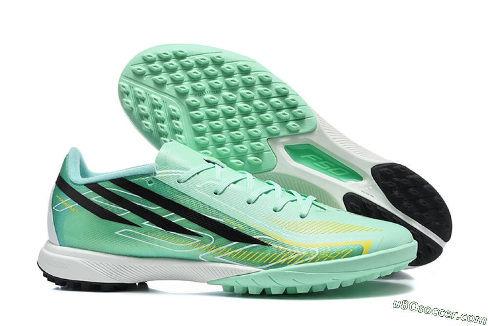 Adidas F50 Hyperfast Pro TF Artificial Turf Soccer Shoes - Green/Mint Green/Solar Yellow 1
