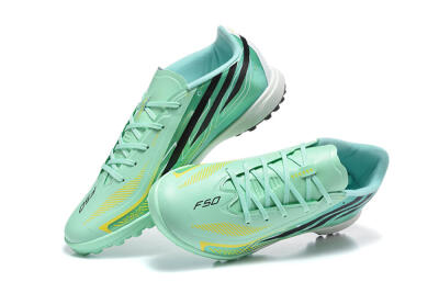 Adidas F50 Hyperfast Pro TF Artificial Turf Soccer Shoes - Green/Mint Green/Solar Yellow
