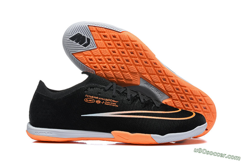 Nike Air Zoom Mercurial Superfly 11 Elite IC Indoor & Futsal Soccer Shoes - Black/Black/Bright Orange 1
